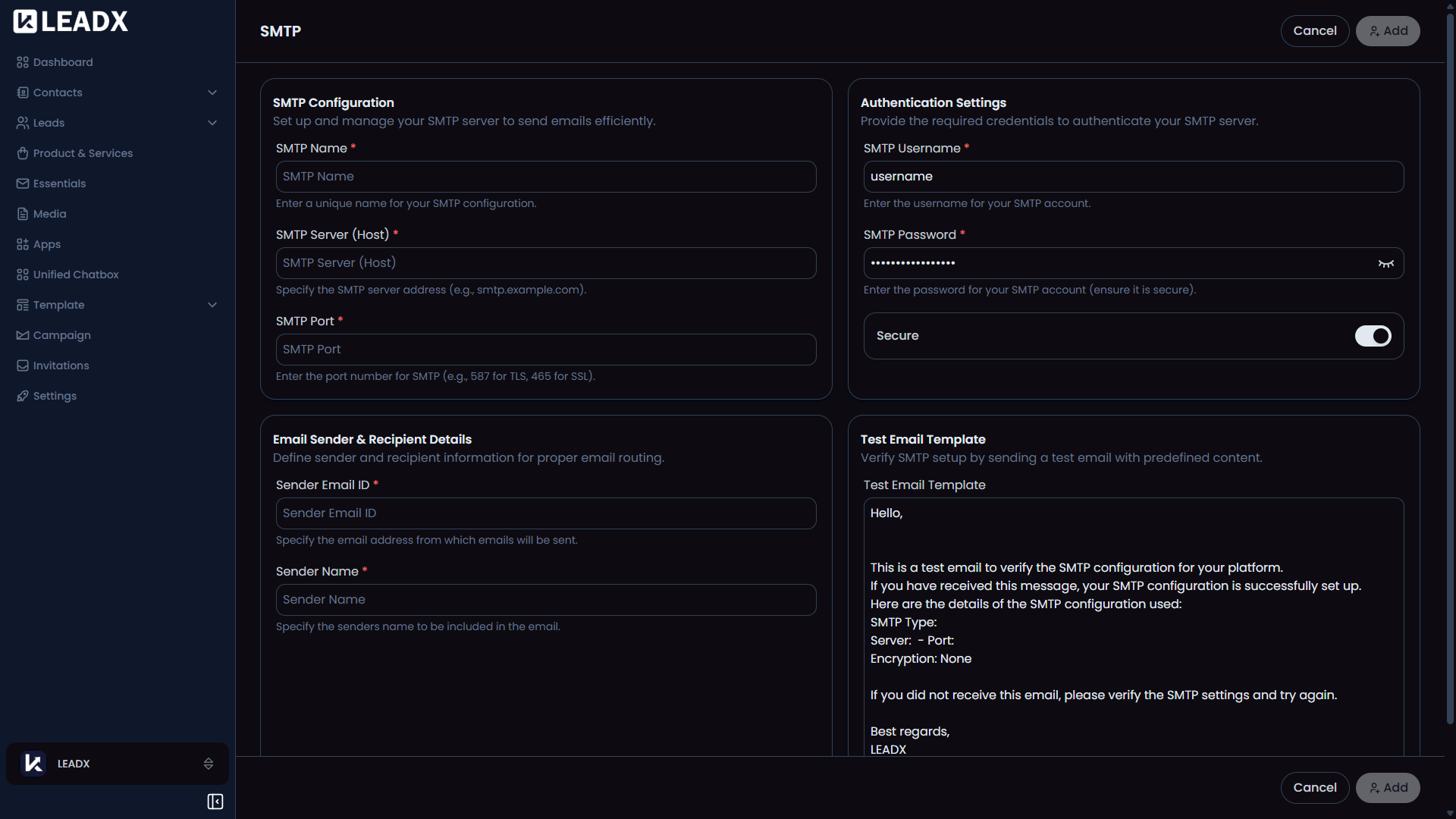 appssmtp placeholder