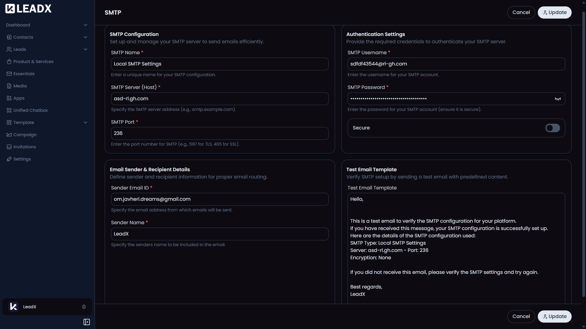 appssmtp placeholder
