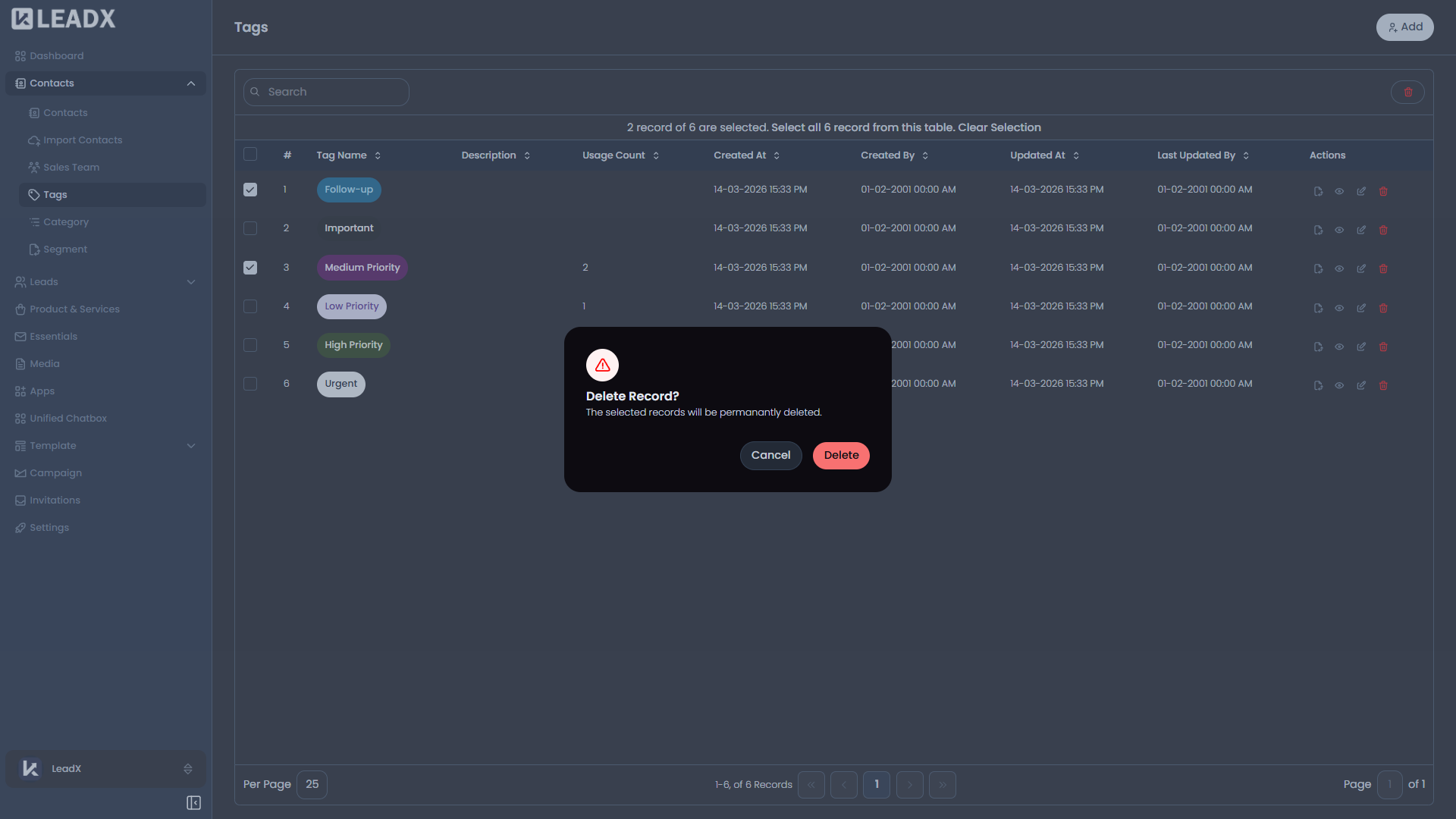 deleteTag placeholder