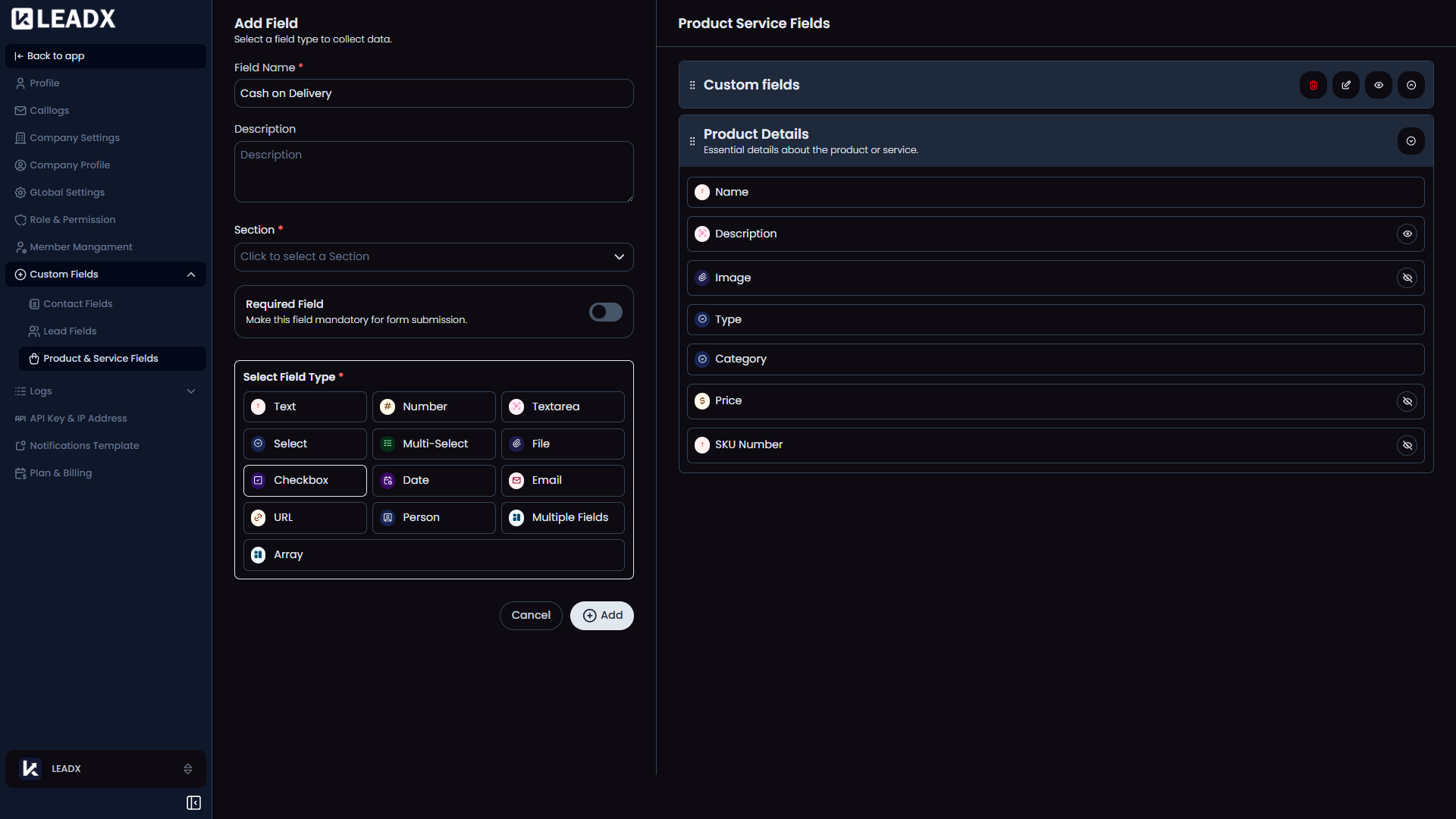 products-servicescustom-fields placeholder