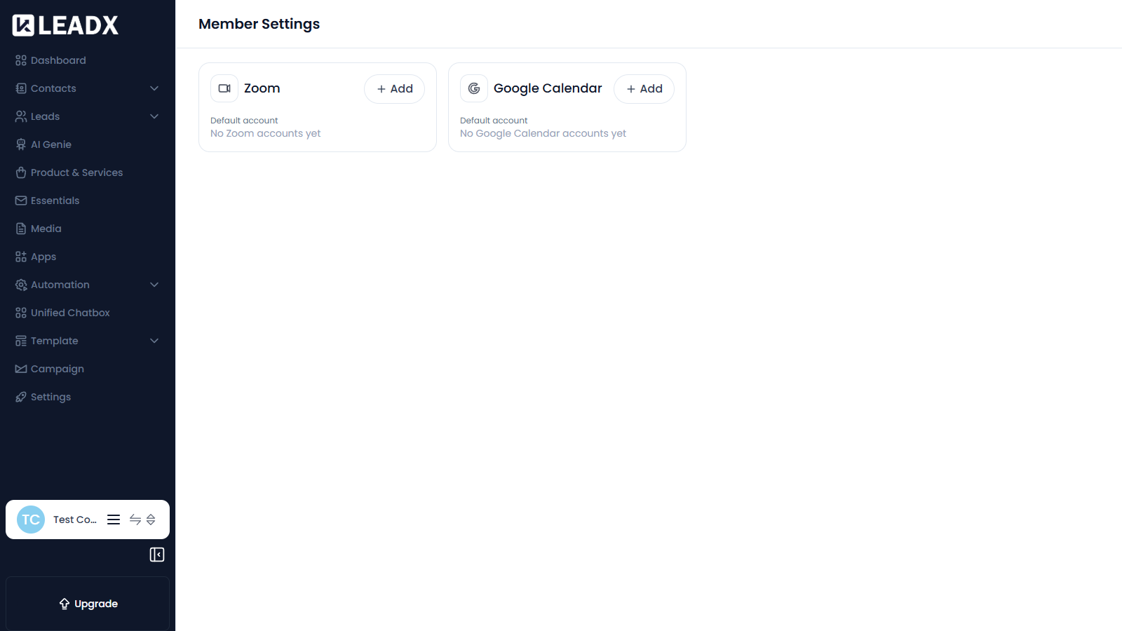 Member Settings